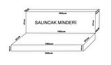 MİRZADE MEDİAN SALINCAK MİNDERİ PAMUK/POLYESTER KUMAŞ GRİ SÜNGER FERMUARLI 3 KİŞİLİK TAM SET KONFORLU ÜRÜN-218