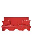 MİRZADE ELİT SALINCAK MİNDERİ SU İTİCİ KUMAŞ GRİ SÜNGER FERMUARLI SET-kırmızı tdrk 301