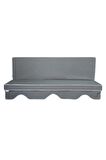 MİRZADE ELİT SALINCAK MİNDERİ SU İTİCİ KUMAŞ GRİ SÜNGER FERMUARLI SET-koyu gri drm 3979
