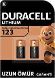  CR 123 Yüksek Güçlü Lityum Pil (2'li paket) 3V 