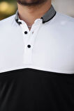 Erkek Yakalı çift Renk Kısa Kollu T-shirt