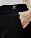 Dekorati̇f Düğmeli̇ Arka Bel Lasti̇kli̇ Büyük Beden Pantolon