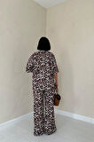Leopar T-Shirt Ve Pantolon Takım