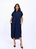 7348 KOT ELBİSE-MAVİ