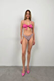 Fiyonk Detay Çiçekli Bikini Takım