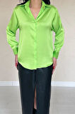 Neon Saten Gömlek