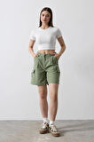 Cargo Cepli Şort - Haki