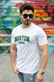 Erkek Boston Baskılı Süprem T-shirt