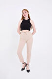 Tam Kalıp Basic Eşofman Pantolon - Bej