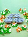 Evmutfak gural porselen blue serisi dijital ömürlük desen 6 adet kase 14 cm 
