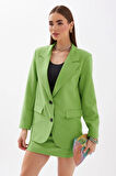 Oversize Blazer Jacket Yeşil