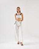 Lucky Palazzo Pantolon Beyaz