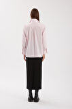 Nok Basic Serisi %100 Cotton Oversize Gömlek Pembe