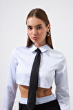 Nok Basic Serisi %100 Cotton Crop Gömlek Açık Mavi