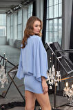 Ethereal Elegance Mini Dress Mavi