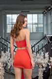 Glamourous Rose Crop Top Turuncu