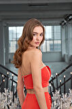 Glamourous Rose Crop Top Turuncu