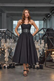 Sophisticated Corsage Elegance Maxi Dress Siyah