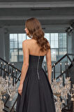 Sophisticated Corsage Elegance Maxi Dress Siyah