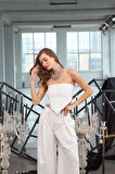 Claudia Triangle Elegance Bustier Beyaz