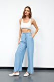 Carrie  Dökümlü Tensel Jean Pantolon LİGHT BLUE