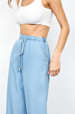 Carrie  Dökümlü Tensel Jean Pantolon LİGHT BLUE