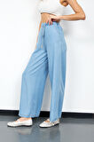 Carrie  Dökümlü Tensel Jean Pantolon LİGHT BLUE