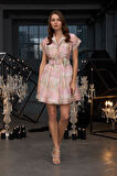 Pearl Touch Marble Dress DESENLİ