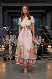 La Vie En Rose Maxi Skirt Pembe