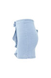 Nok Denim Serisi Love Mini Etek LİGHT BLUE