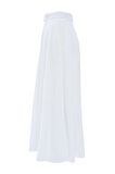 %100 Keten Maxi Boy Heidi Etek Beyaz