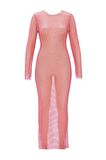 Dazzling Crystal Elegance Dress Fuşya