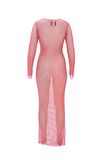 Dazzling Crystal Elegance Dress Fuşya