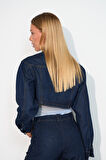 Nok Classic Signature Bloom Denim Ceket DARK BLUE