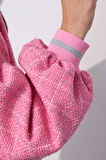 Tweed Royale Sim Detaylı Bomber Ceket Pembe