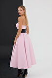 Sophisticated Corsage Elegance Maxi Boy Elbise Lila