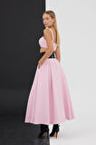 Sophisticated Corsage Elegance Maxi Boy Etek Lila