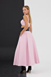 Sophisticated Corsage Elegance Maxi Boy Etek Lila