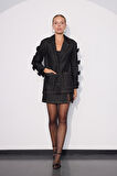 Chic Bow Fiyonklu Mini Denim Ceket BLACK