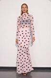 Heartveil Kalpli Tül Maxi Boy Etek TOZ PEMBE