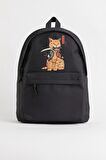 Killer Cat Baskılı Unisex Sırt Çantası