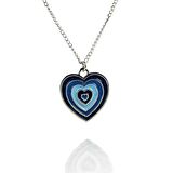 Blue Heart Charm Kolye