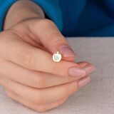 14 Ayar Taşlı Nar Altın Küpe 1,25 gr