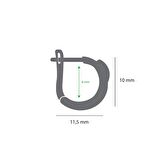 14 Ayar Kanallı Mineli Taşlı Altın Küpe 1,55 gr