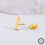 14 Ayar Altın İ Harf Küpe 0,37 gr