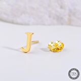 14 Ayar Altın J Harf Küpe 0,37 gr