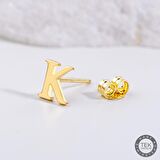 14 Ayar Altın K Harf Küpe 0,49 gr
