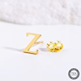 14 Ayar Altın Z Harf Küpe 0,45 gr