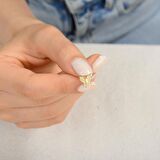 14 Ayar Altın Kelebek Küpe 1,64 gr