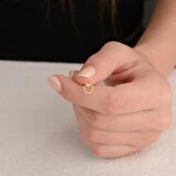 14 Ayar Altın Noktalı Elma Küpe 0,85 gr